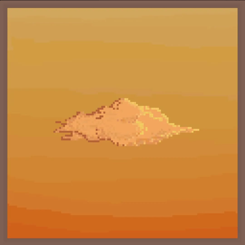 Pixel Art Sunset Cloud